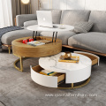 Modern Round Lift-Top Nesting Coffee Table